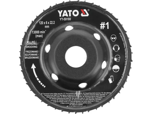 Yato ráspolykorong durva #1 120 x 22,2 x 12 mm