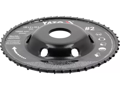 Yato ráspolykorong közepes #2 120 x 22,2 x 2,5 mm sűrű fogakkal