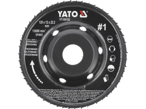 Yato ráspolykorong durva #1 120 x 22,2 mm sűrű fogakkal