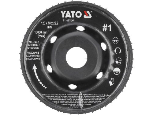 Yato ráspolykorong durva #1 120 x 22,2 x 2,5  mm