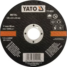 Yato vágókorong fémre 125 x 2,5 x 22 mm