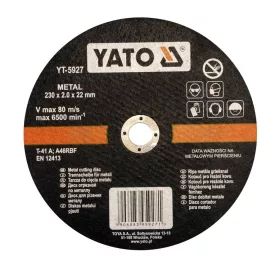 Yato vágókorong fémre 230 x 2,0 x 22 mm