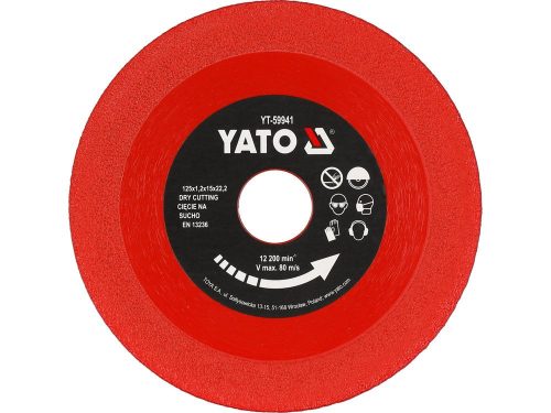 Yato gyémánt csempevágó és üvegvágó 125 x 22,2 mm