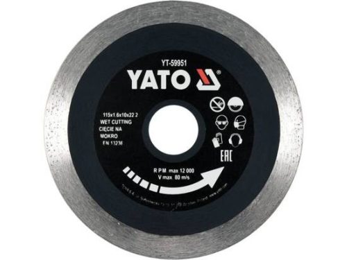 Yato gyémánt vágókorong 115 x 1,6 x 10 x 22,2 mm folytonos
