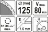 Yato gyémánt vágókorong 125 x 1,6 x 10 x 22,2 mm folytonos