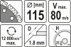 Yato Gyémánt vágókorong 115 x 1,8 x 10 x 22,2 mm szegmentált