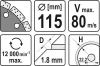 Yato gyémánt vágókorong 115 x 1,8 x 10 x 22,2 mm szegmentált
