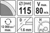 Yato gyémánt vágókorong 115 x 1,6 x 10 x 22,2 mm folytonos