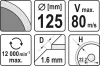 Yato gyémánt vágókorong 125 x 1,6 x 10 x 22,2 mm folytonos