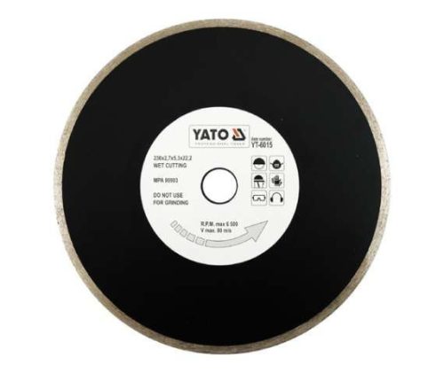 Yato gyémánt vágókorong 230 x 2,7 x 5,3 x 22,2 mm folytonos
