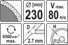 Yato gyémánt vágókorong 230 x 2,7 x 5,3 x 22,2 mm folytonos