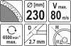 Yato gyémánt vágókorong 230 x 2,7 x 5,3 x 22,2 mm folytonos