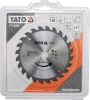 Yato fűrésztárcsa fához 160 x 20 x 1,5 mm / 24T