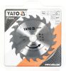 Yato fűrésztárcsa fához 190 x 30 x 2,2 mm / 20T