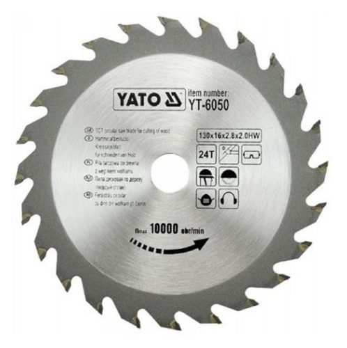 Yato fűrésztárcsa fához 130 x 16 x 2,0 mm / 24T