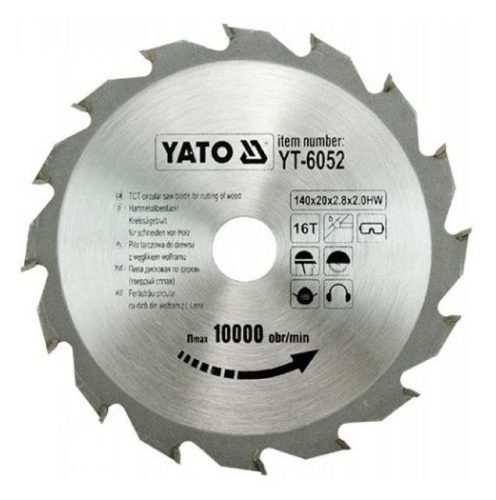 Yato fűrésztárcsa fához 140 x 20 x 2,0 mm / 16T