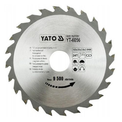 Yato fűrésztárcsa fához 160 x 30 x 2,0 mm / 24T