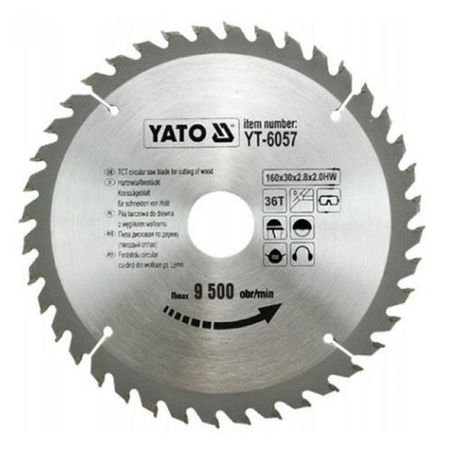 Yato fűrésztárcsa fához 160 x 30 x 2,0 mm / 36T