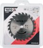 Yato fűrésztárcsa fához 165 x 16 x 1,5 mm / 24T