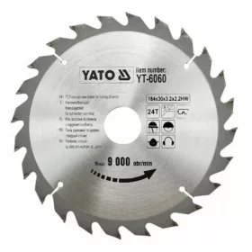 Yato fűrésztárcsa fához 184 x 30 x 2,2 mm / 24T