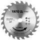 Yato fűrésztárcsa fához 185 x 20 x 1,5 mm / 24T