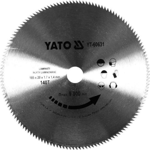 Yato fűrésztárcsa laminált padlóhoz 185 x 20 x 1,4 mm / 140T