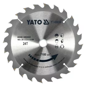 Yato fűrésztárcsa fához 190 x 20 x 1,5 mm / 24T