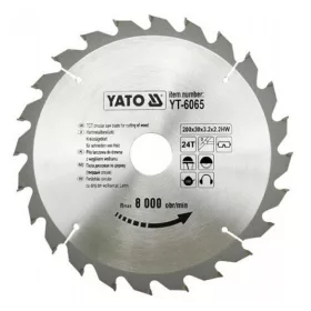 Yato fűrésztárcsa fához 200 x 30 x 2,2 mm / 24T