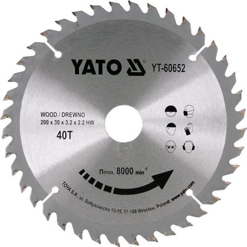 Yato fűrésztárcsa fához 200 x 30 x 2,2 mm / 40T