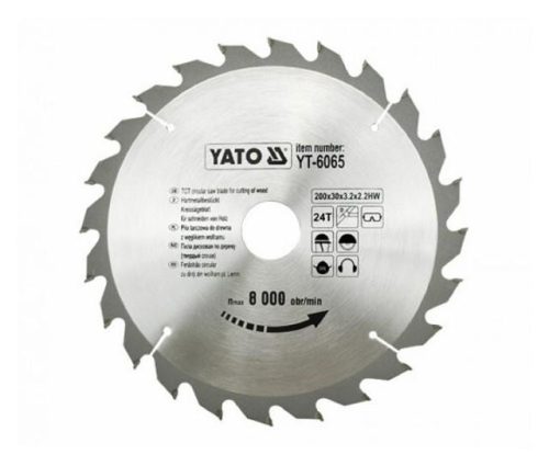 Yato fűrésztárcsa fához 205 x 18 x 2,0 mm / 24T