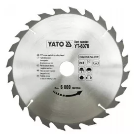 Yato fűrésztárcsa fához 250 x 30 x 2,2 mm / 24T