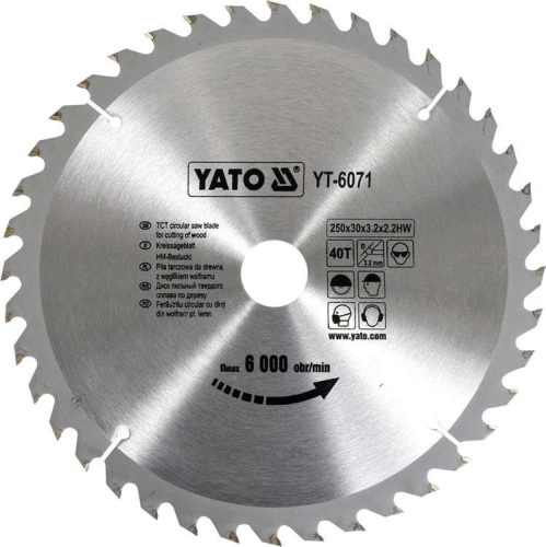 Yato fűrésztárcsa fához 250 x 30 x 2,2 mm / 40T