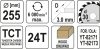 Yato fűrésztárcsa fához 255 x 30 x 2,0 mm / 24T