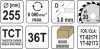 Yato fűrésztárcsa fához 255 x 30 x 2,0 mm / 36T