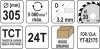 Yato fűrésztárcsa fához 305 x 30 x 2,2 mm / 24T