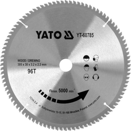 Yato Fűrésztárcsa fához 305 x 30 x 2,2 mm / 96T