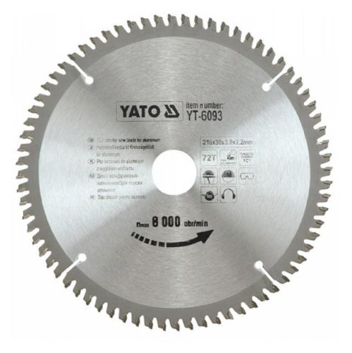 Yato fűrésztárcsa alumíniumhoz 200 x 30 x 1,5 mm / 60T