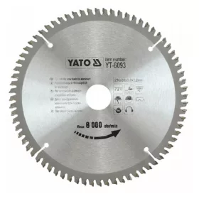 Yato fűrésztárcsa alumíniumhoz 250 x 30 x 2,2 mm / 100T