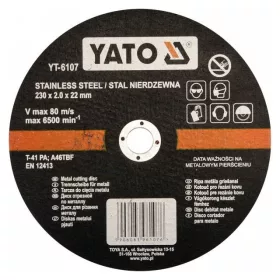 Yato vágókorong fémre 230 x 2,0 x 22 mm inox