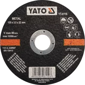 Yato vágókorong fémre 125 x 3,2 x 22 mm