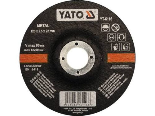 Yato vágókorong fémre 125 x 2,5 x 22,2 mm