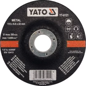 Yato tisztítókorong fémre 115 x 6,0 x 22,2 mm