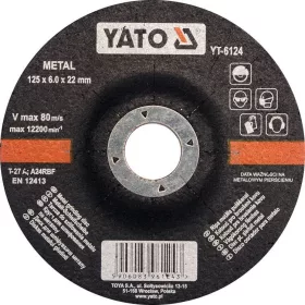 Yato tisztítókorong fémre 125 x 6,0 x 22,2 mm