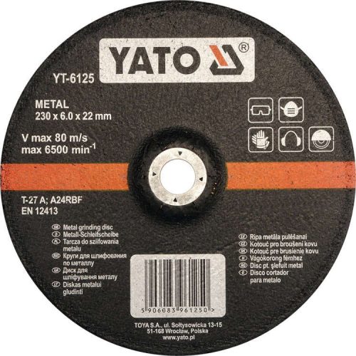 Yato tisztítókorong fémre 230 x 6,0 x 22,2 mm