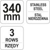 Yato drótkefe inox 3 soros 340 mm