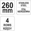 Yato drótkefe inox 4 soros 260 mm