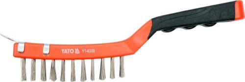 Yato drótkefe inox kaparóval 4 soros 260 mm