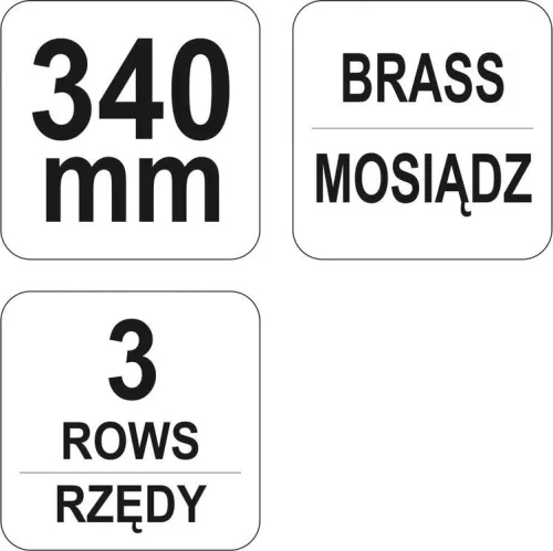 Yato drótkefe réz 3 soros 340 mm
