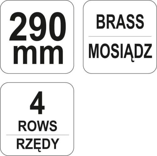 Yato drótkefe réz kaparóval 4 soros 290 mm