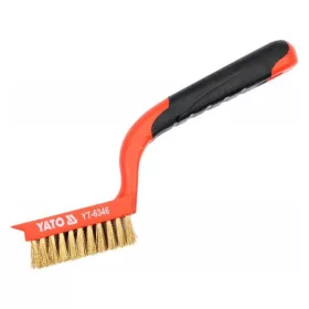 Yato drótkefe 5 soros műanyag nyéllel sárgaréz